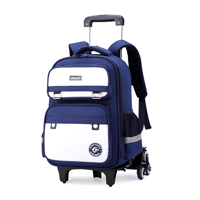 Basisschool Rugzakken met Trolley Wielen Schooltas voor Jongens Meisjes Rollende Rugzak met Wielen Kinderen Trapklimwagen