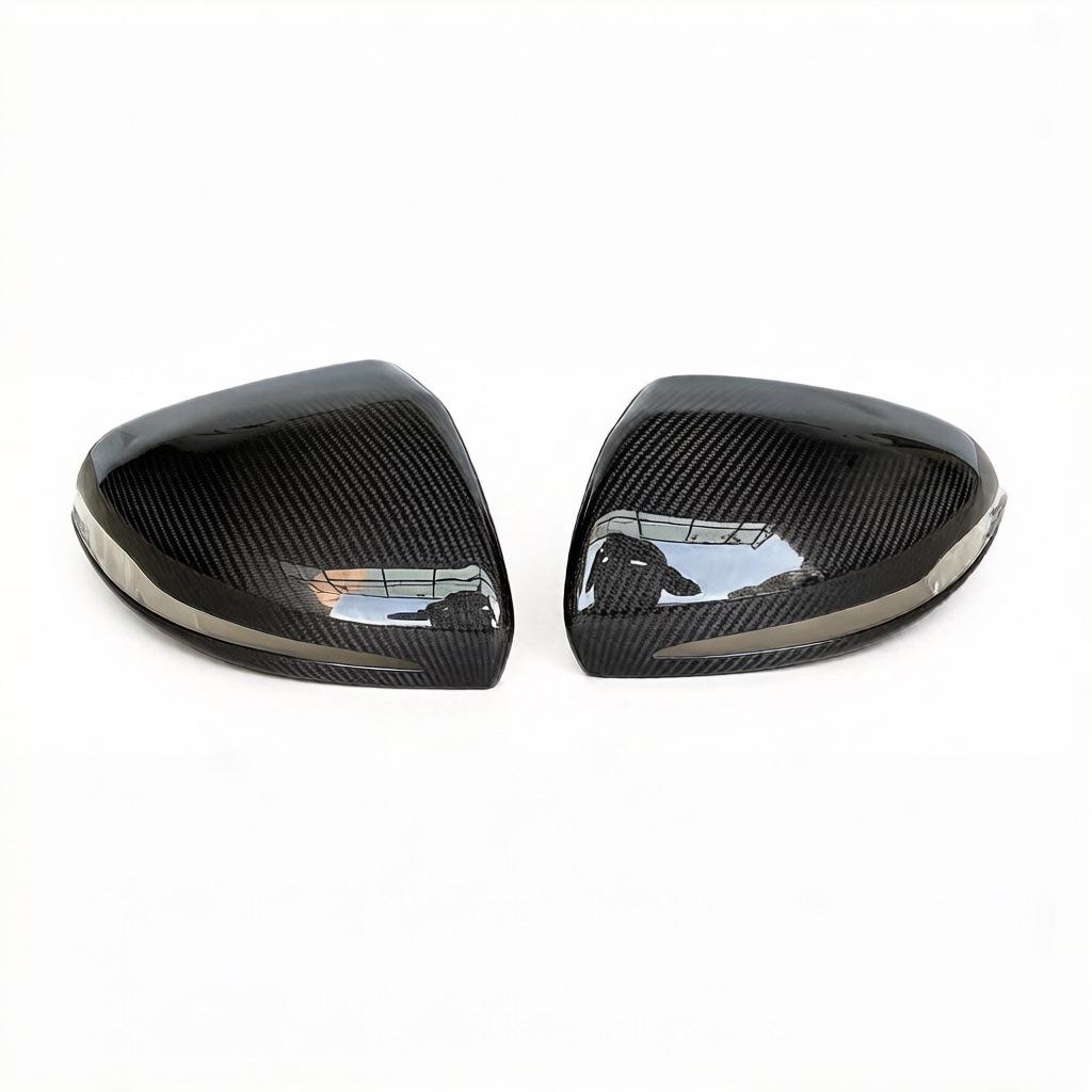 

Dry Carbon Fiber Rearview Mirror Cover for Mercedes-Benz W205 C-Class, W213 E-Class, S-Class, GLC, GLB Left Hand Drive (Dry Carbon Stick-On)