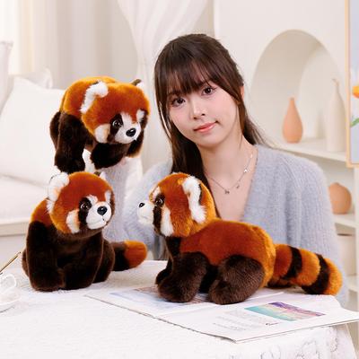 Cute Cute Raccoon Doll Plush Toy Party Posture Red Panda Doll Children Soothing Rag Doll Birthday Gift