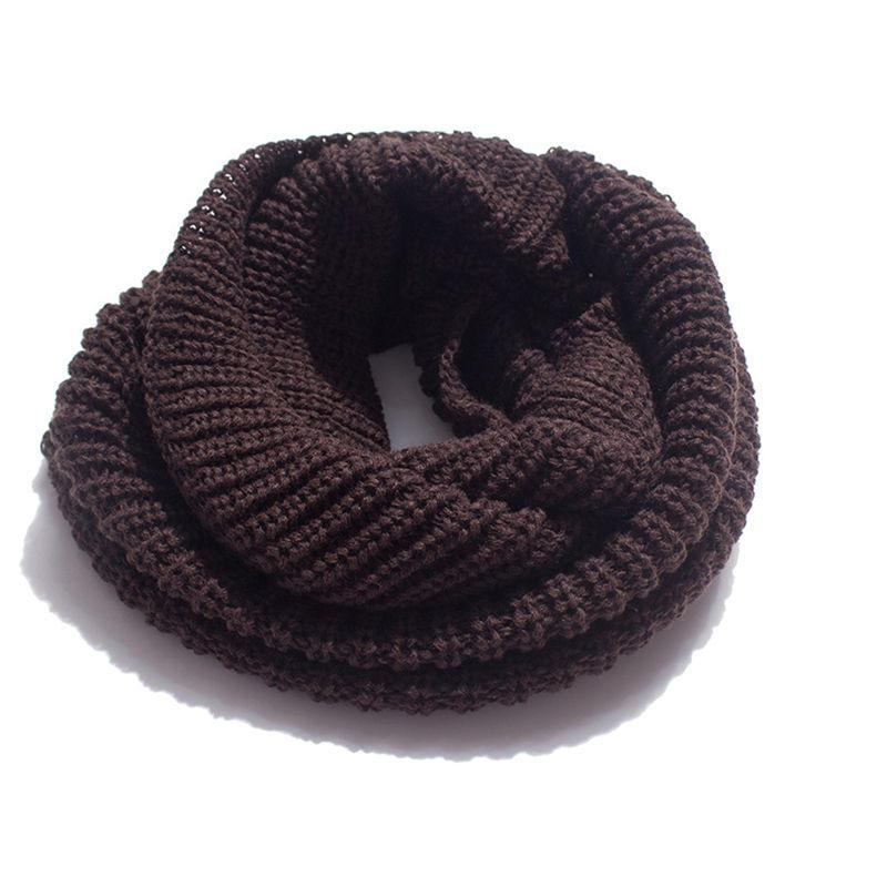 Autumn and Head Pin Woven Scarf Scarf Keep Scarf Two-Loop Warm Fashion Winter Wool