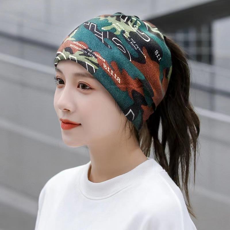 Fashion Double Head Cap Bib Twist Cap Multi-Functional Printed Scarf Cover Cap Neck Cap Face Mask Headscarf Cap C081