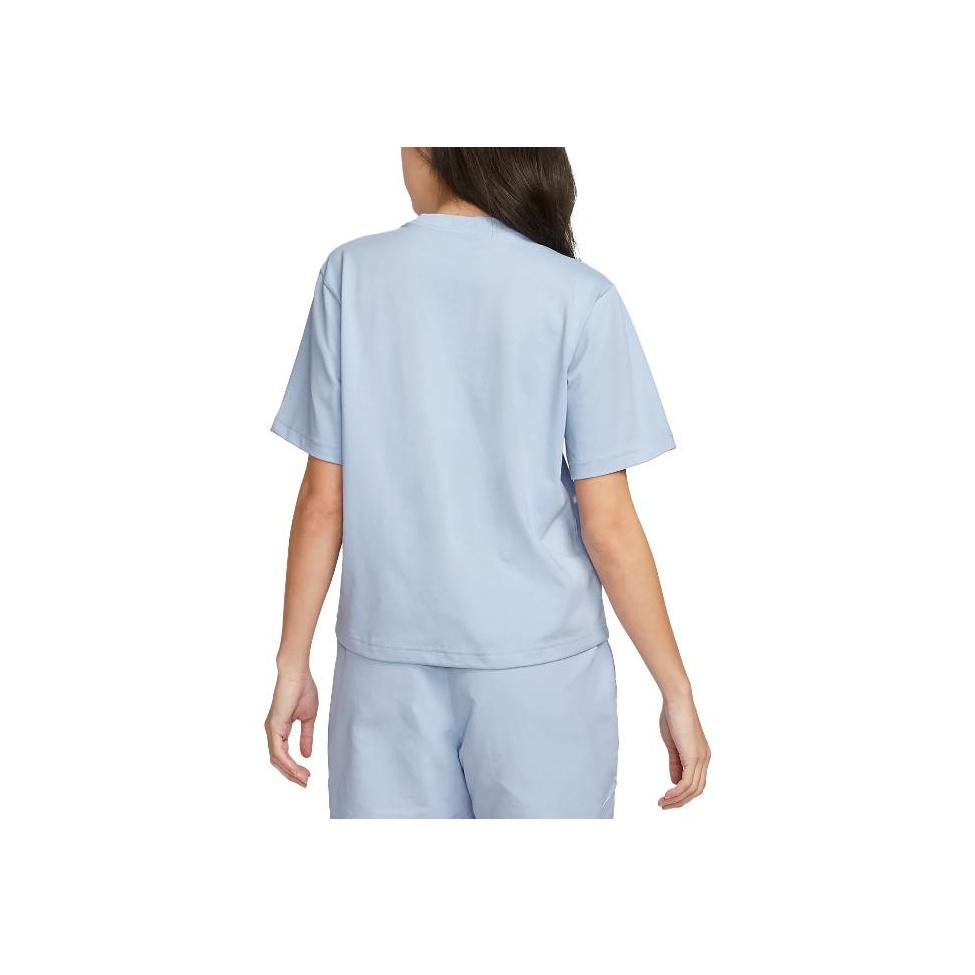 Nike ACG Solid Logo Crew Neck T-Shirt Women Tops Blue DJ3647-415