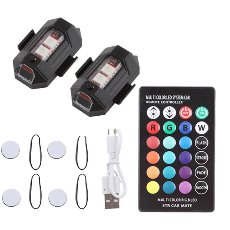 Wireless Remote USB LED Strobe Safety Warning Light IP65 Waterproof Flashing Lamp for Sedan Pickup Motorcycle