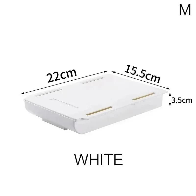 Self Adhesive Storage Drawer Box Makeup Pencil Tray Desk Hidden Under Desk Stand Self-adhesive Under-drawer Storage Boxes