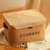 Space Saving Cube Linen Storage Basket with Handle Foldable Storage Case Sort Organize Basket Household Organization