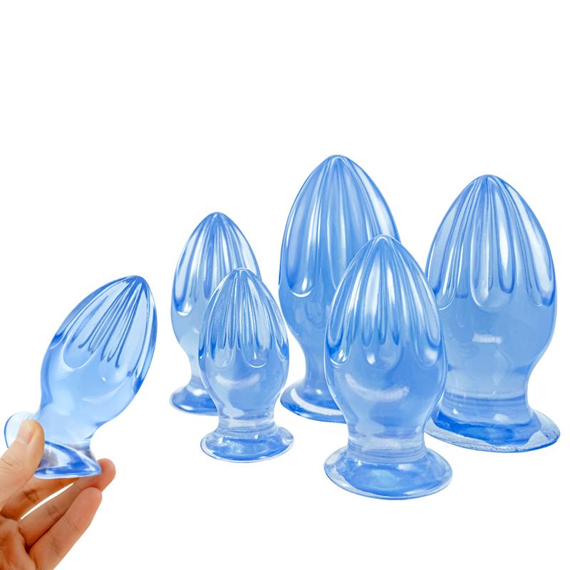 Multi-Size Eiform Analer Butt Plug Riesige Analperlen Analstimulation Expansions-Trainer Anal Sexspielzeug für Erwachsene Frau Mann