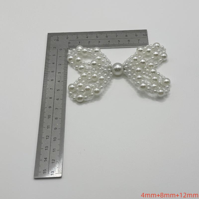 Korean Pearl Bow Shoe Buckle: Versatile Pearl String Shoe Accessory for Sneakers