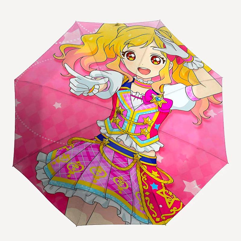 1pc Love Live! Umi Sonoda Outdoor Umbrella - Automatic Opening/Closing, Portable 3-Fold Design, 8-Rib Iron Frame, Perfect Gift for Fans, Travelers, Da