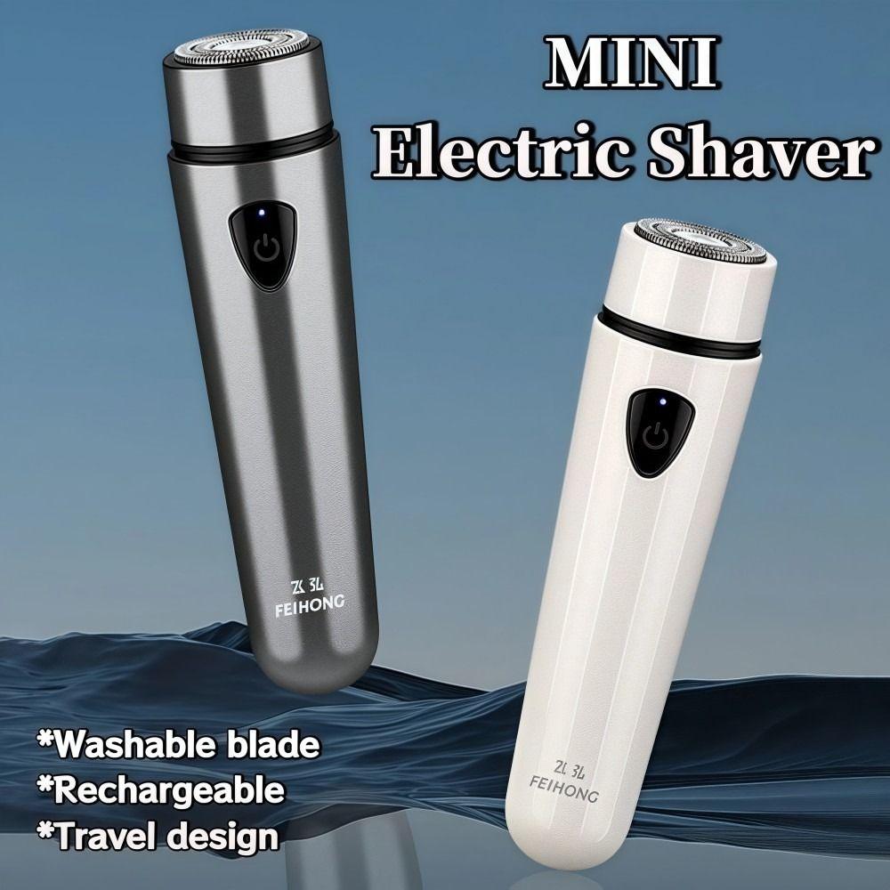 Portable Electric Shaver Rechargeable Hair Razor Pocket Design Beard Trimmer  Men Travel