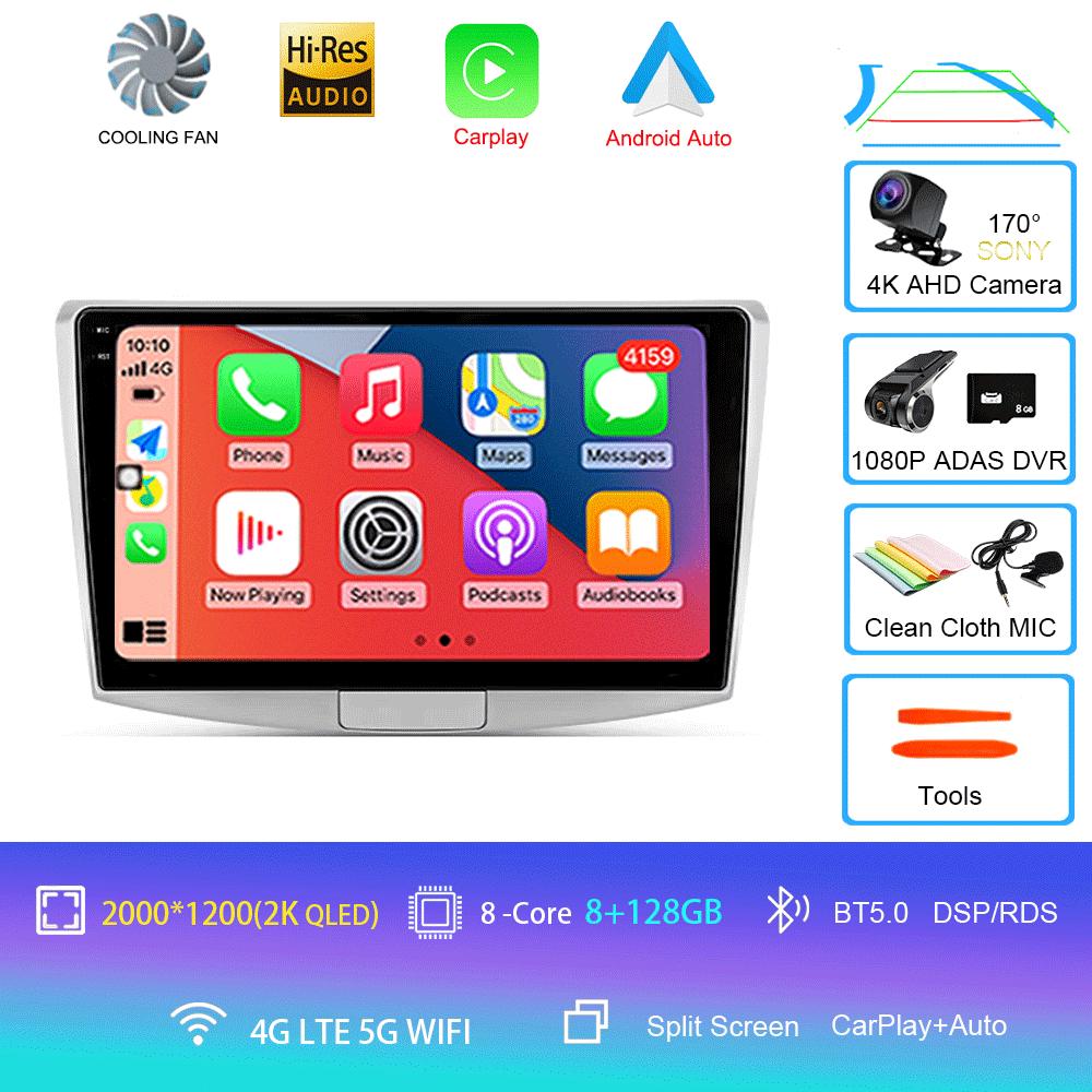 Radio auto Android 14 Carplay pentru Volkswagen VW Passat B6 B7 B8 CC 2007-2021, navigație GPS, player multimedia, WiFi + 4G stereo, BT