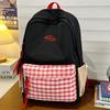 Children's school bag Elementary school girl Junior high school student plaid backpack Fashion backpack