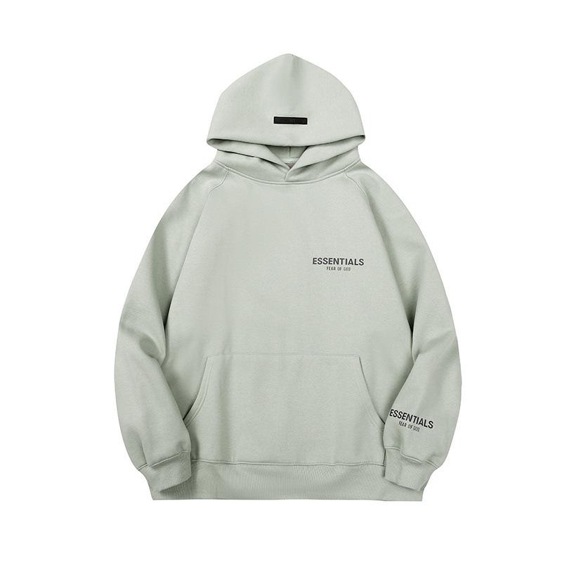 FEAR OF GOD ESSENTIALS Unisex Samt-Hoodie mit Beflocktem Schriftzug