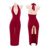 Rose Lady Sexy Backless Cheongsam Nightdress Lingerie Set