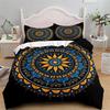 Mandala Bettbezug Mikrofaser Böhmisch Floral Bettwäsche Set Hippie Geometrisch Deckenbezug King Für Mädchen Teenager Schlafzimmer Dekoration