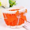 Beautiful Hand Made Flower Storage Basket Imitation Rattan Woven 7 Colors Storage Baskets Shopping Storage Hamper Basket