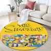 The Simpsons Poster pattern round rug,Carpet Rug for Living Room Bedroom Playroom ,Non-slip Floor Mat,Holiday Gifts and Birthday Gifts.