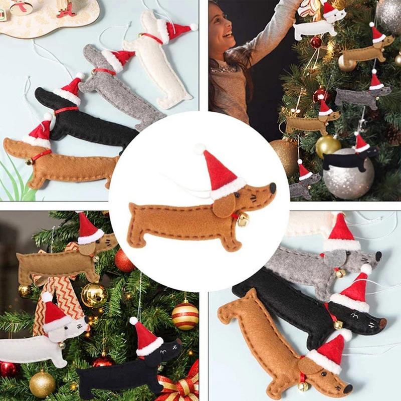 Christmas Tree Dog Pendant Funny Dachshund Decorations Pendants For Holiday Wear Resistant Festive Dachshund Dog Ornaments
