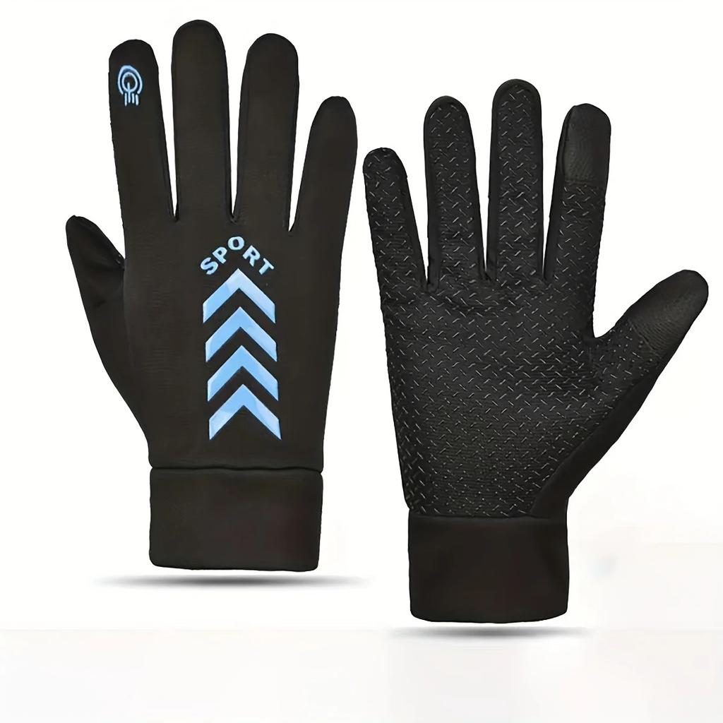 1 Pair of Waterproof and Cold Resistant Gloves with Anti Slip Touch Screen Function, Very Suitable for Outdoor Activities