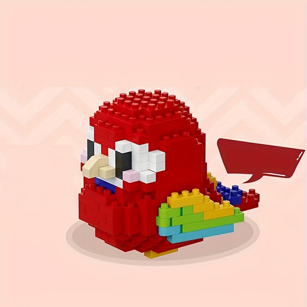 Creative DIY Cartoon Cute Birds, Parrots, Sparrows, Animal Building Blocks, Bird Assembly Model Toys, Home Decoration Gifts