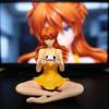 11cm Eva Asuka Langley Soryu Cute Sitting Pose Figure Collectible Model Toy PC Case Ornament Desktop Decor Gift For Anime Fans