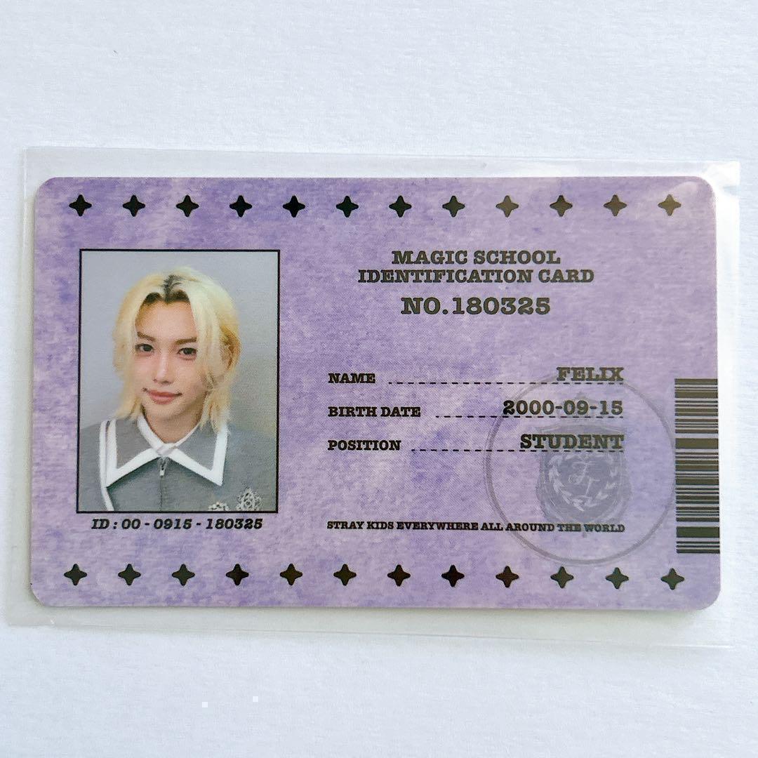

[USED] Stray Kids Magic School Felix Student ID Card