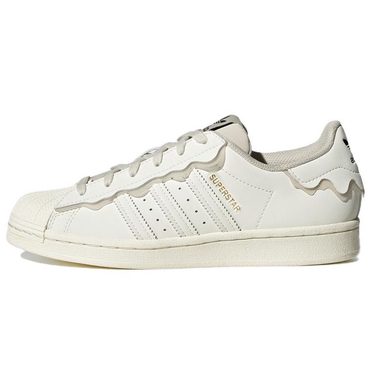 Adidas Originals Superstar Synthetic Leather Shell Toe Low-Top Sneakers Women Sneakers White Cream GW4441