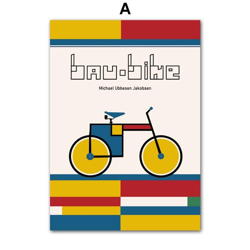 

Bauhaus Lines Geometric Figure Wall Art Posters Prints Nordic Abstract Canvas Painting Hotel Bar Pictures For Living Room Decor 21cm×30cm NoFrame