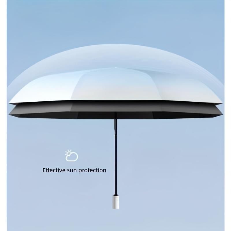 Gradient Automatic Folding Umbrella Compact Sun Anti UV Protection Parasol Strong Windproof Umbrella