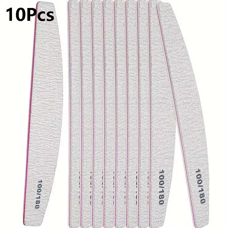 

BEPAN 10pcs Professional Cuticle Removing Fluids Unscented Double-Sided Nail File Buffers Manicure Tools for Acrylic Nail Care