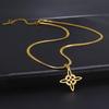 Witch Knot Snake Chain Necklace For Women Witchcraft Stainless Steel Choker Necklaces Vintage Amulet Jewelry Gift