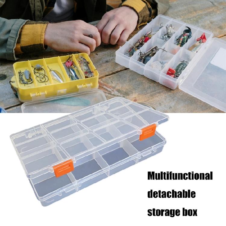 Fishing Tool Box Storage Case Plastics Fishing Tackle Box with Dividers Baits Lures Organizers Tray Easy to Carry