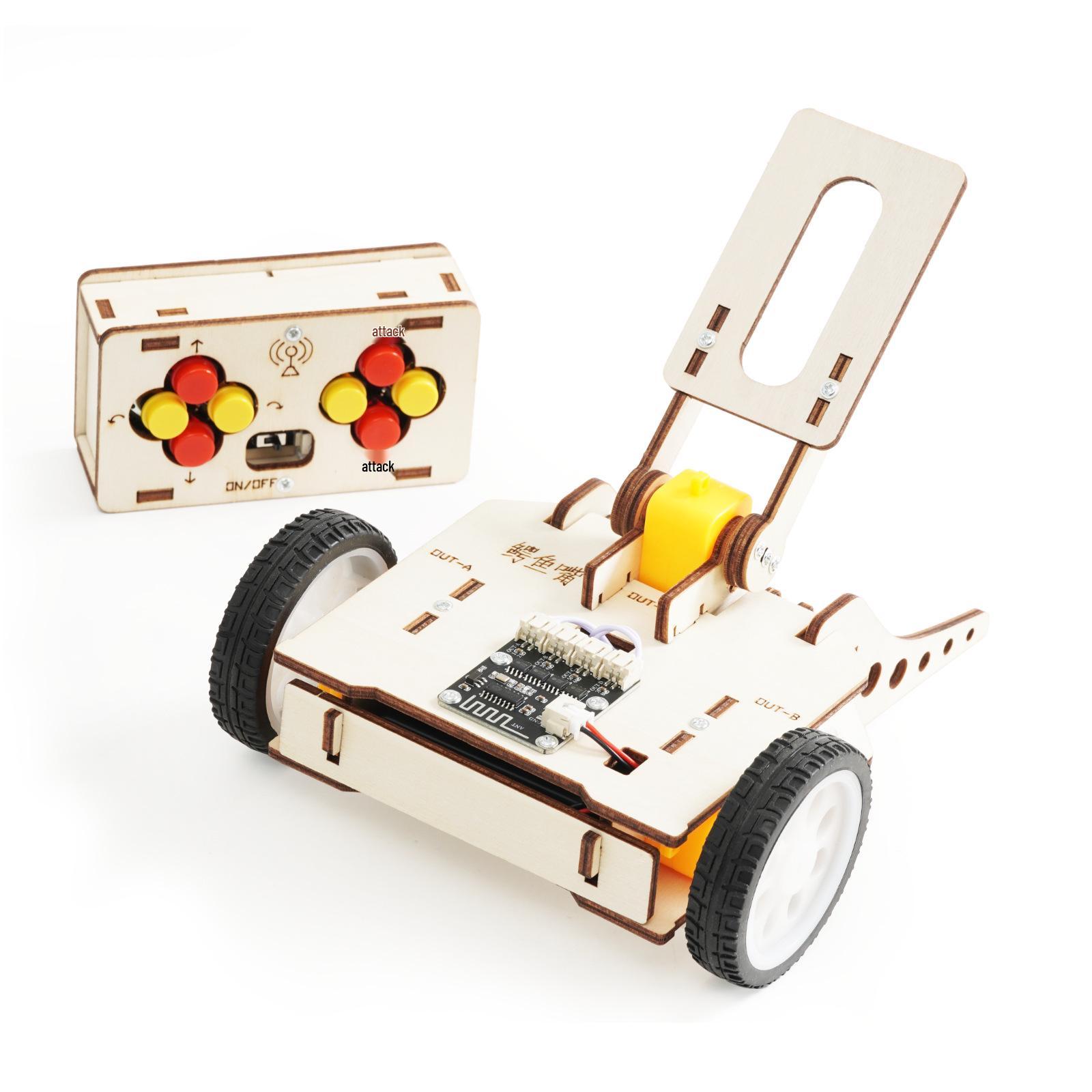 Remote-Controlled Crocodile Mouth Combat Vehicle - DIY Wooden Science Experiment Kit