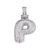 Cross Hip Hop Copper Zircon 26-Letter Pendant Necklace
