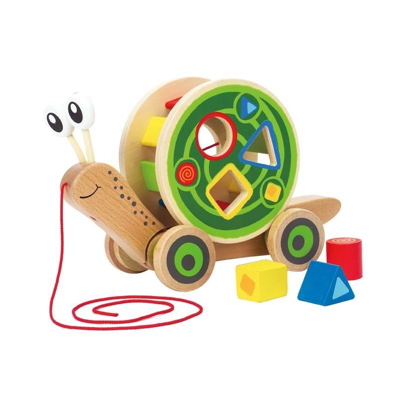 Holz-Ziehspielzeug Froschfamilie für Kleinkinder Kinder Baby Jungen Mädchen Lernen Aktives Spielen