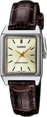 Casio Standard Quartz Ladies Watch Champagne Gold Brown Overseas Model LTP-V007L-9E [Item]