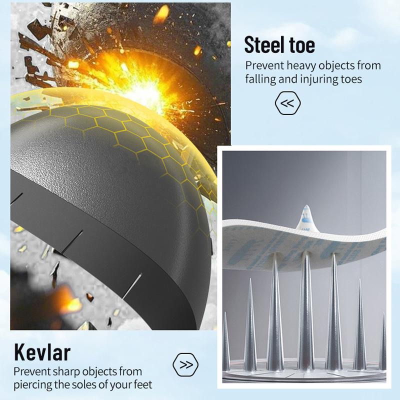 Safety Shoes Men Boots Steel toe shoes Work Sneakers Security Protection Shoes Puncture-Proof Protection Shoes Men