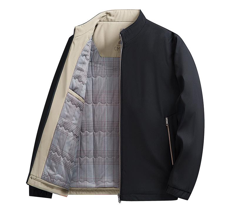 Men's Winter Cotton Jacket: Thickened, Stand Collar, Business Casual, Middle-Aged Dad's Outerwear.