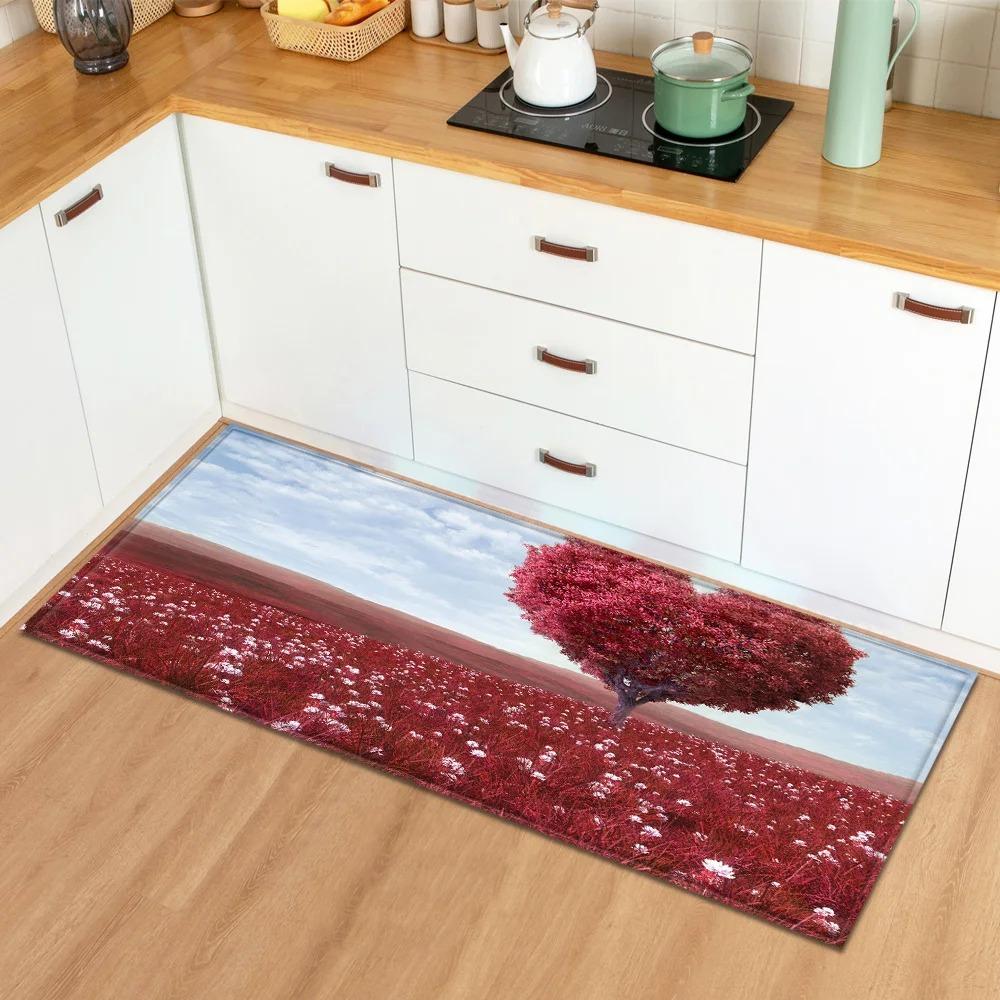 Valentinstag Liebe Rosenmuster Hausküche Bodenmatte Eingangsbereich Dekoration Bodenmatte