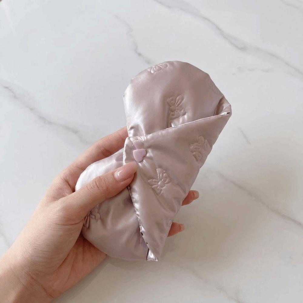 Bow Embossed Eyeglass Case Pink Color Glasses Storage Bag Eyewear Accessory Storage Solution