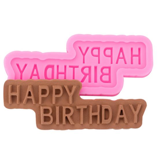 Englische Buchstabenform Zeitsparend Antihaftend Happy Birthday Kuchenform Backwerkzeug für Konditorei