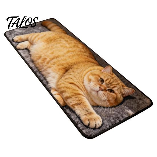 Non-slip Backing Carpet Cute Cat Shape Bathroom Rug, 3D Simulation Modeling, Soft Imitation Cashmere Rug Absorbent Floor Mat, Decorative Mat for Home