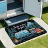 VIKAMA  Creative Style Carpet Happy Camper Doormat Welcome Mat Warm Rug For Bedroom Carpet For Live Room Bathroom Mat Home Decor