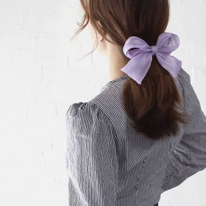 RACOHA SHARR BIG RIBBON Hairpin Chiffon Big Ribbon Hairpin