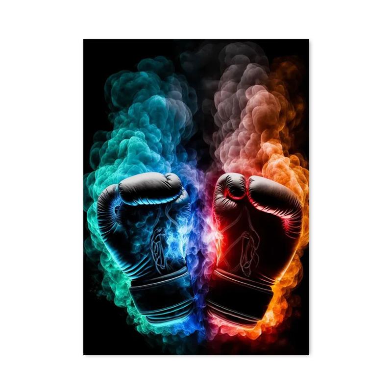 

Ретро боксерские перчатки холст живопись искусство эстетика плакат печать боксерский тренажерный зал клуб фон настенный декор комната для мальчиков картина Cuadros 30x40cm No Framed