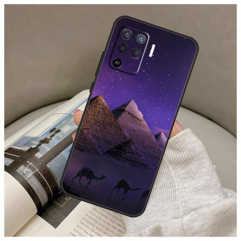 Ancient Egyptian Case For Oppo A74 A94 A54 A18 A38 A58 A78 A98 A80 A60 A40 A96 A76 A16 A15 A17 A57 A77 A5 Pro