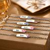 Gold Silver Color Name Free Customized Bracelet,Cute Birthday Anniversary Personalized Info Customization Bracelets