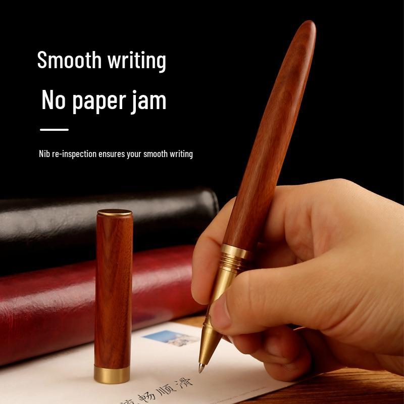 Brass Rosewood Fountain Pen - Custom Engraving Available - Ideal for Office Gifts