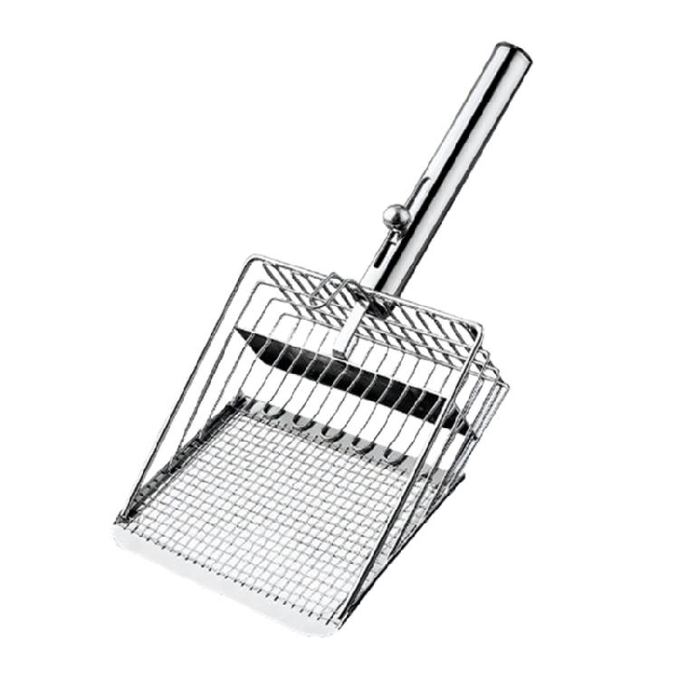 

Metal Cats Litter Scooper With Large Fine Meshes Ergonomic Handle Pet Waste Shovel Cleaning Tool Cats Supplies Easy To Wash 1