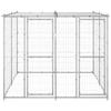 VidaXL Chenil Extérieur Acier Galvanisé avec Toit 4,84 m² Enclos Niche Cage 3082271