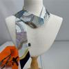 Gorgeous Saddle Twill Silk Scarf Women Fashion Scarf Luxury Skinny Bag Scarves Brand Design Foulard  Neckerchief Hair Headband